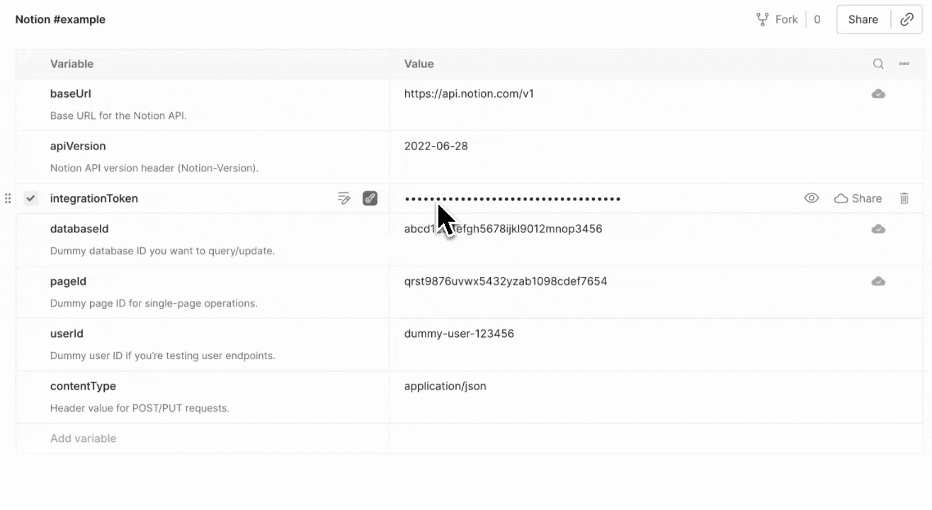 Adding a variable description