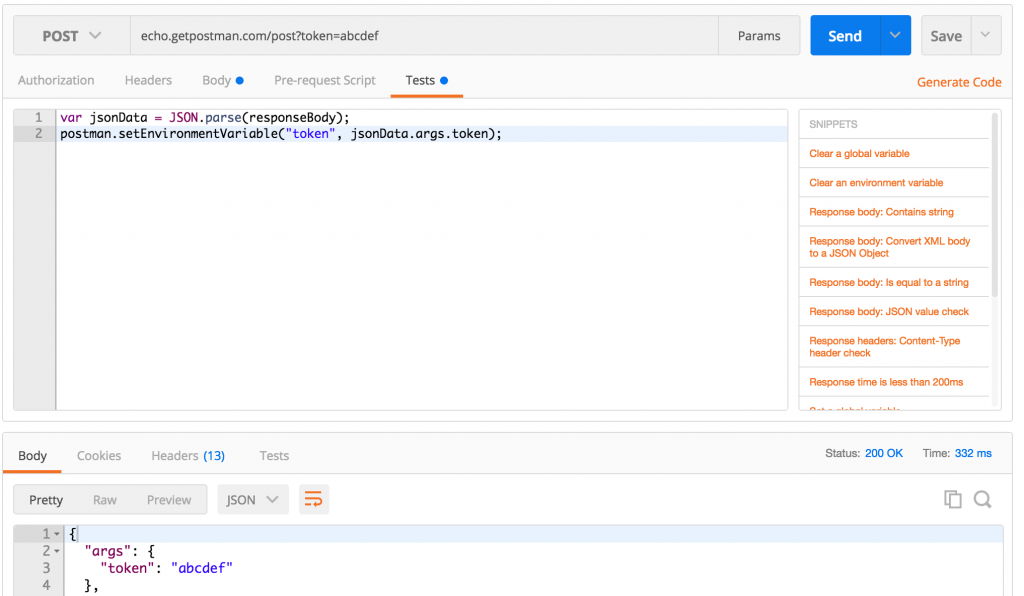Extracting Data from Responses and Chaining Requests