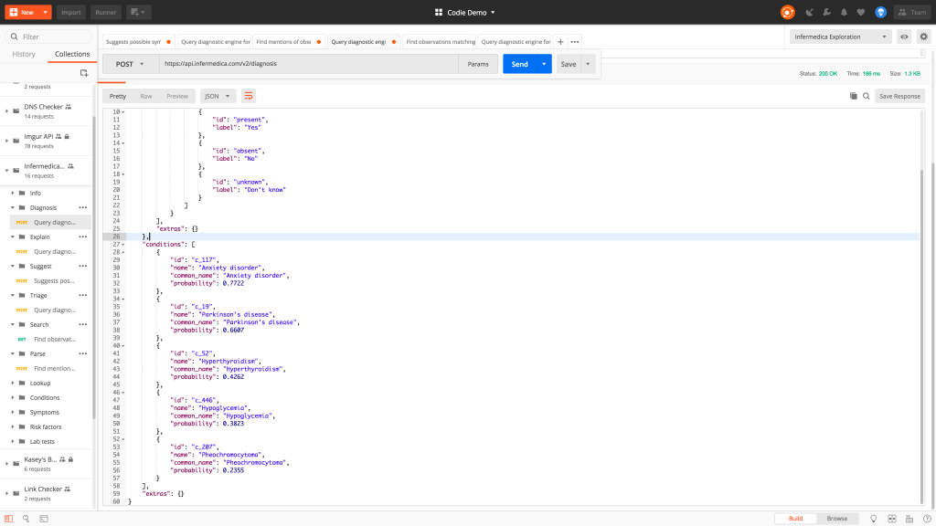 API Network Exploration: Infermedica | Postman Blog