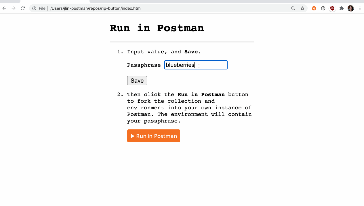 Dynamically inject data into Postman environments