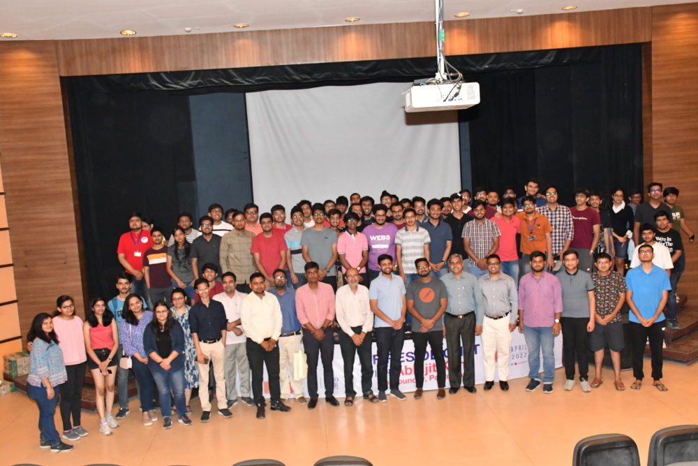 BITS Pilani students and educators celebrating the launch of the API Lab with Postman Co-founder Abhijit Kane
