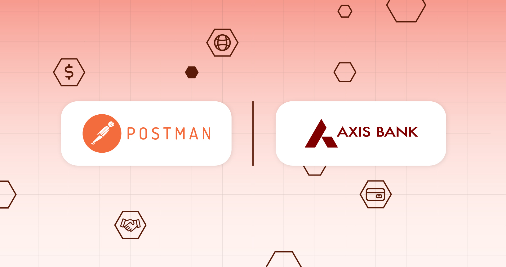 Postman Axis Bank case study. Illustration.