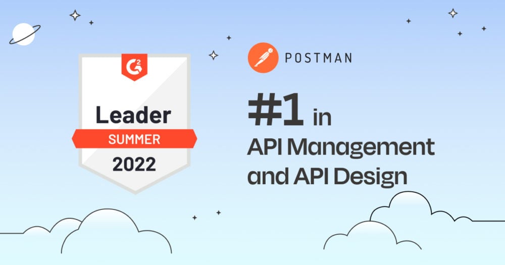 Postman Ranked #1 in API Management and API Design by G2