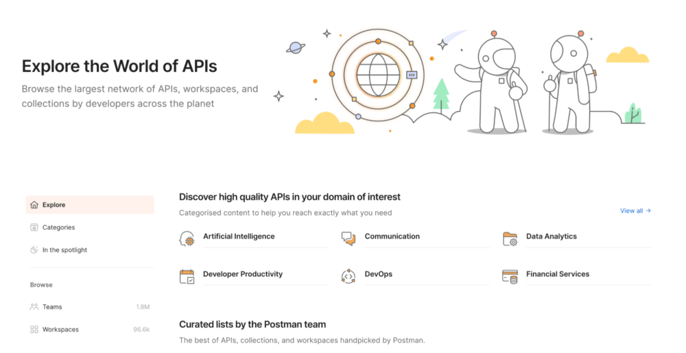 The Public API Network Landing Page