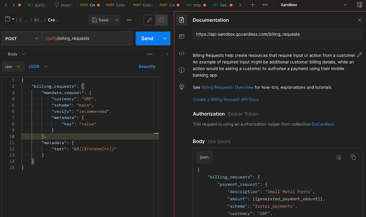 Testing bank payments with the GoCardless collection | Postman Blog