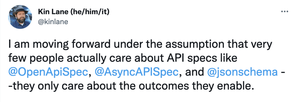 Developers care about the outcomes API specifications enable
