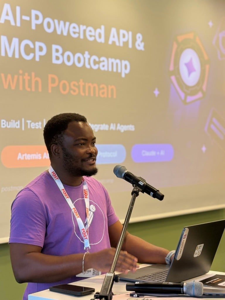 Gbadebo Bello leading the AI-powered API and MCP workshop at APIdays Munich 2026
